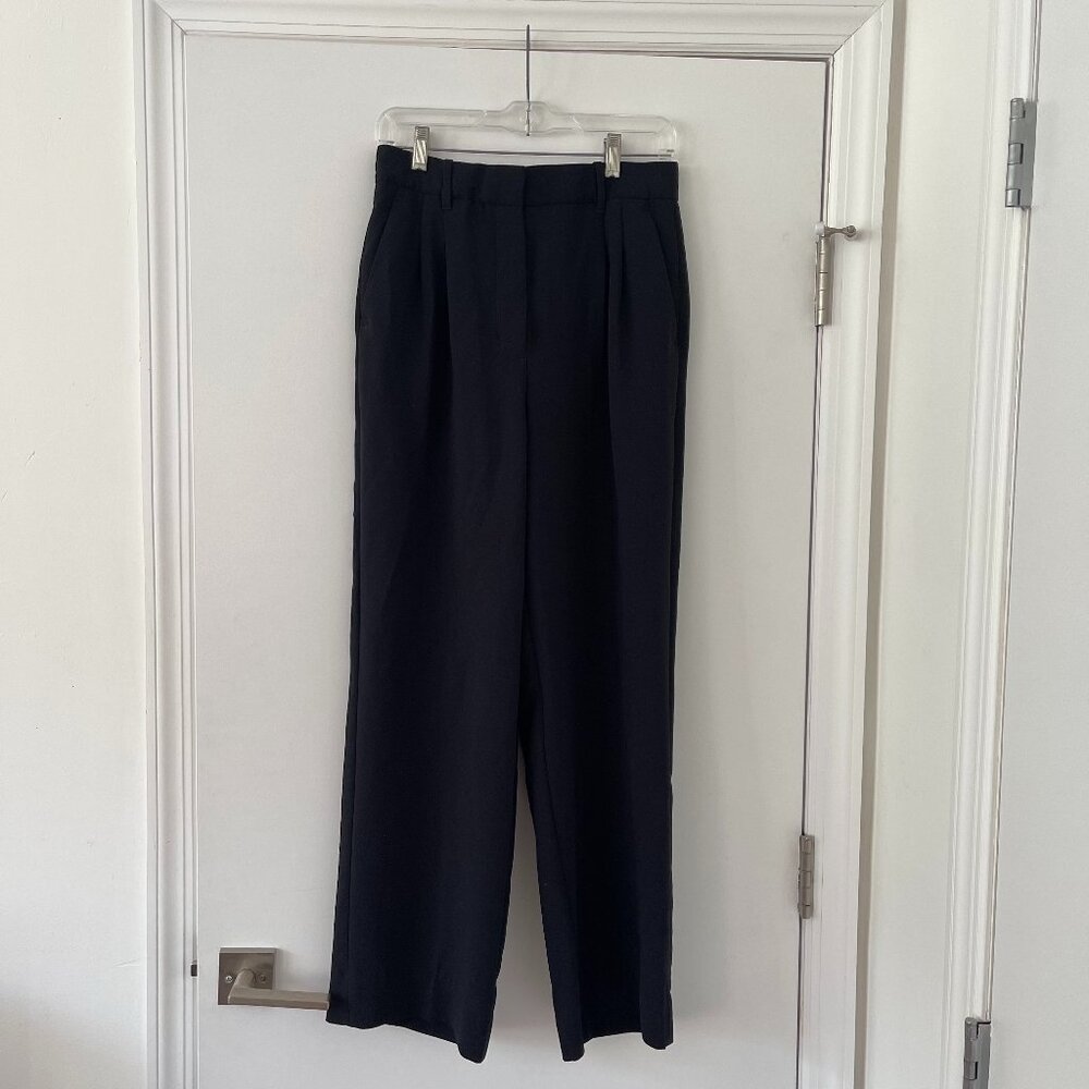 The Effortless Pant High-waisted wide-leg crepe